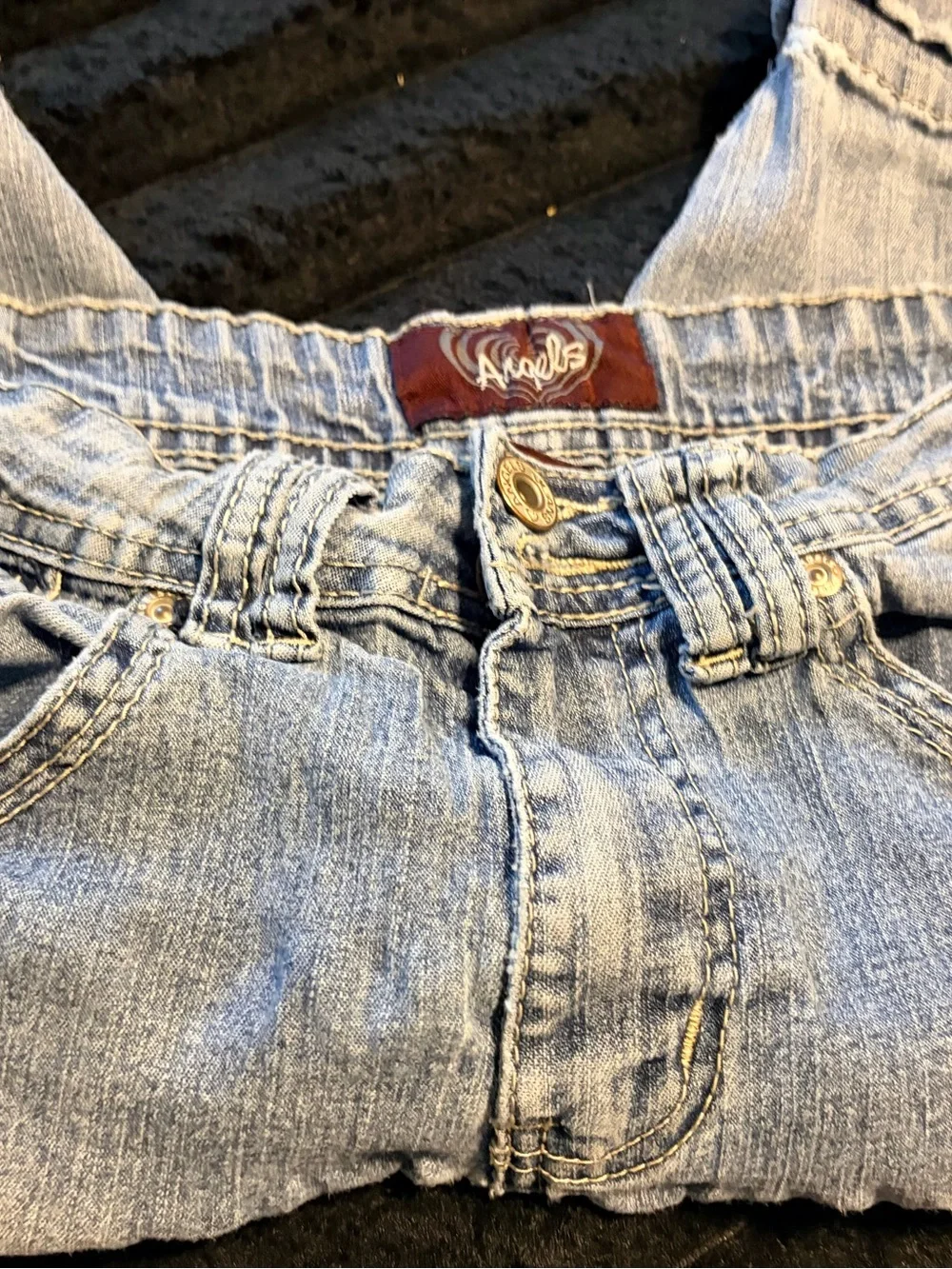 Vintage Angels Light Wash Denim Shorts